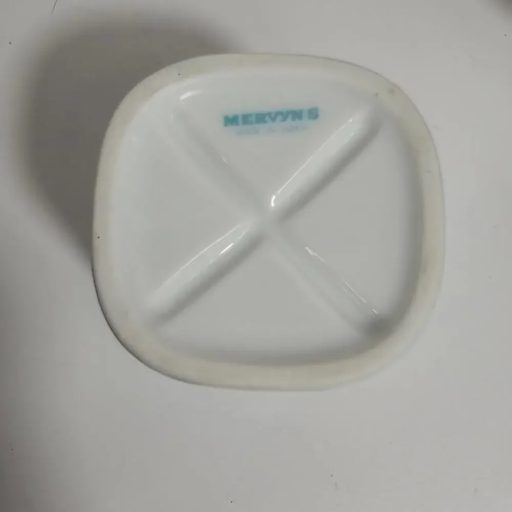 Vintage Mervyns Watercolor Floral Toothbrush Holder 90s